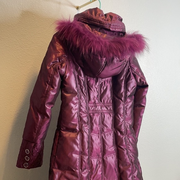SUNA Korea duck down feathers long fitted hooded puffer coat - Picture 10 of 12